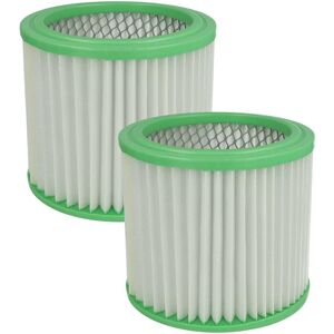 Set 2x Replacement Filters compatible with Parkside pask 18/8 c, pask 18/9 c Vacuum Cleaner - Cartridge Filter, plastic / paper - Vhbw