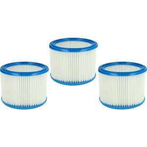 Set 3x Filters Replacement for Nilsfik 107402338 for Wet and Dry Vacuum Cleaner - Cartridge Filter - Vhbw