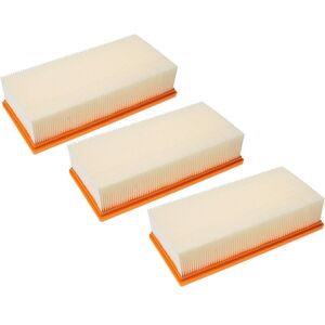 vhbw Set 3x Flat-Fold Filter compatible with Kärcher IVC 60/30 Ap M Z22 Industrial Vacuum Cleaner, Wet/Dry Vacuum Cleaner - Pleated Filter Element