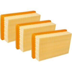 vhbw Set 3x Flat-Fold Filter compatible with Kärcher WD6 P, WD6 Premium - Pleated Filter Element - Replacement for 2.863-005.0, KFI 4410