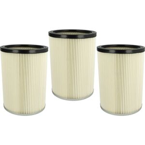 Vhbw - 3x Cartridge Filter compatible with Kärcher nt 80/1 B1 m, nt 551 ho, nt 773 i, nt 551 bs, nt 501, nt 551 Vacuum Cleaner - White