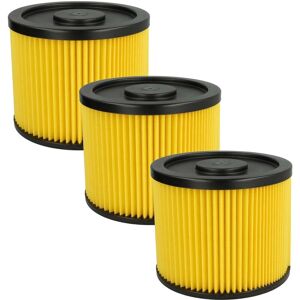 Vhbw - Set 3x Replacement Filters compatible with Lidl Parkside pnts 1400 F2, 1500 A1, 1500 B2, 1500 B3, 1500 C4 Vacuum Cleaner - Cartridge Filter