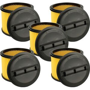 vhbw Set 5x Filters Replacement for Einhell 2342425, 2342175, 2342167 for Vacuum Cleaner - Cartridge Filter