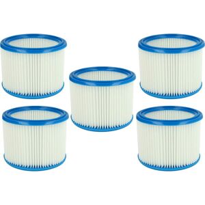 Set 5x Filters Replacement for Milwaukee 4932352304, 4002395369638 for Vacuum Cleaner - Cartridge Filter - Vhbw