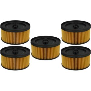 Vhbw - Set 5x Replacement Filters compatible with Kärcher wd 5.300M, wd 5.400, wd 5.450, wd 5.470 Wet and Dry Vacuum Cleaner - Cartridge Filter