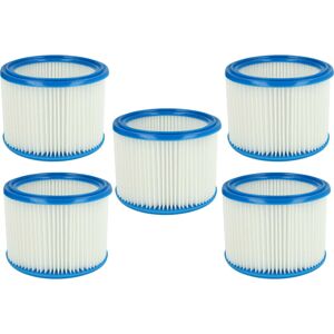 Vhbw - Set 5x Replacement Filters compatible with Nilfisk Aero 800 a, 840 a Wet and Dry Vacuum Cleaner - Cartridge Filter