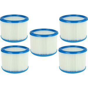 Vhbw - Set 5x Replacement Filters compatible with Nilfisk Attix 751-21, 791-21 ec, 791-2M/B1 Wet and Dry Vacuum Cleaner - Cartridge Filter