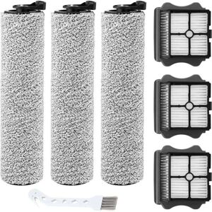 ZVD Accessoires pour autolaveuse de sol 1.0 2.0LCD/LED 3.0, 3 filtres et 3 rouleaux brosses, compatibles avec l'aspirateur eau et poussière sans fil