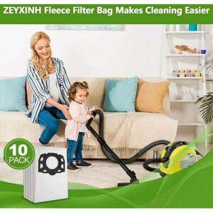 ZVD-Pack of 10 Filter Bags Vacuum Cleaner Bags for Kärcher 2.863-006.0 KFI 487 Vacuum Cleaner Bags for Kärcher WD4 WD5 WD6 WD5P WD6P MV4 MV5 MV6