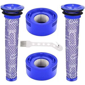 ZVD- Replacement Filter Pack for Dyson V7, V8 Vacuum Cleaner, 2 HEPA Post-Filters and 2 Pre-Filters 965661-01 and 967478-01
