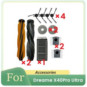 Tlily - 11 Pcs for X40 Pro Ultra Vacuum Cleaner Accessories Kit Main Side Brush Filter Mop Parts Replacement Tlily - 11 Pcs for X40 Pro Ultra Vacuum Cleaner Accessories Kit Main Side Brush Filter Mop Parts Replacement
