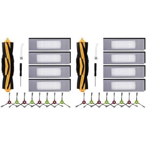 Tlily - 2X Main Side Brush Filter Replacement for Ecovacs Deebot Ozmo 920, 950, T8, N8, T9 Series Robot Vacuum Cleaners Tlily - 2X Main Side Brush Filter Replacement for Ecovacs Deebot Ozmo 920, 950, T8, N8, T9 Series Robot Vacuum Cleaners