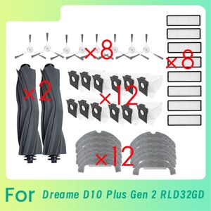 Tlily - 42 Pcs Main Side Brush Mop Filter for D10 Plus Gen 2 RLD32GD Tlily - 42 Pcs Main Side Brush Mop Filter for D10 Plus Gen 2 RLD32GD