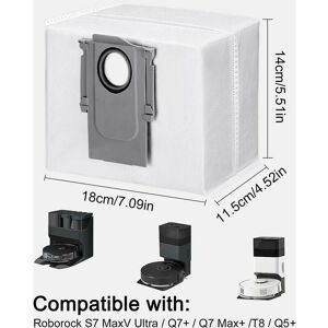 DEWDAT 8 Pack Dust Bags for Roborock S7/S7 Plus/S7 MaxV Ultra/Q7+/Q7 Max+,Roborock S7 Accessories, Replacement Dust Bags for Roborock S7 Vacuum Dock DEWDAT 8 Pack Dust Bags for Roborock S7/S7 Plus/S7 MaxV Ultra/Q7+/Q7 Max+,Roborock S7 Accessories, Replacement Dust Bags for Roborock S7 Vacuum Dock