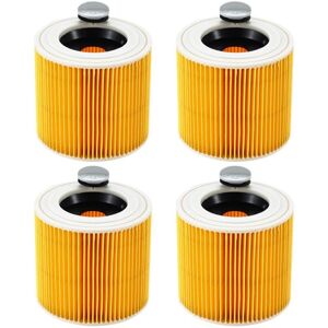 TINOR Cartridge Filter, 4x Vacuum Cleaner Filter For Karcher, Vacuum Cleaner For Kärcher WD3 Premium, WD2, Filter WD3, MV3, MV2 SE4001 SE4002, Replacement TINOR Cartridge Filter, 4x Vacuum Cleaner Filter For Karcher, Vacuum Cleaner For Kärcher WD3 Premium, WD2, Filter WD3, MV3, MV2 SE4001 SE4002, Replacement