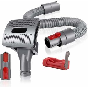 SERBIA Brosse d'aspirateur pour chien et chat - Outil de toilettage pour Dyson V11 V10 V8 V7 - Outil de toilettage + Tuyau d'extension flexible + Adaptateur SERBIA Brosse d'aspirateur pour chien et chat - Outil de toilettage pour Dyson V11 V10 V8 V7 - Outil de toilettage + Tuyau d'extension flexible + Adaptateur