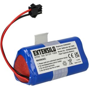 Extensilo - Battery Replacement for Cecotec CONG0001 for Home Cleaner (3400mAh, 10.8 v, Li-ion) Extensilo - Battery Replacement for Cecotec CONG0001 for Home Cleaner (3400mAh, 10.8 v, Li-ion)