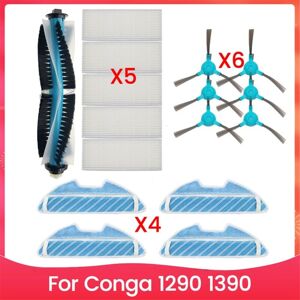 TLILY For 1290 1390 Robot Vacuum Cleaner Main Roller Side Brush HEPA Air Filter Mop Cloth Replacement Spare Parts TLILY For 1290 1390 Robot Vacuum Cleaner Main Roller Side Brush HEPA Air Filter Mop Cloth Replacement Spare Parts