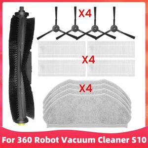 Tlily - For 360 Robot Vacuum Cleaner S10 X100 Max Main Brush Side Hepa Filter Spare Parts Accessories Replacement Tlily - For 360 Robot Vacuum Cleaner S10 X100 Max Main Brush Side Hepa Filter Spare Parts Accessories Replacement