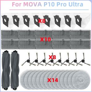 Tlily - For P10 Pro Ultra Vacuum Parts Main Roller Side Brush Hepa Filter Mop Cloth Dust Bag Replacement Accessories Tlily - For P10 Pro Ultra Vacuum Parts Main Roller Side Brush Hepa Filter Mop Cloth Dust Bag Replacement Accessories