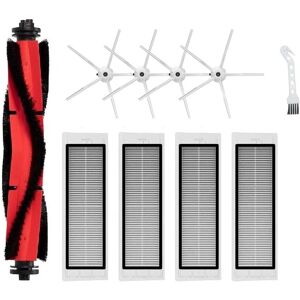 Tlily - For Roborock Q5+ Vacuum Cleaner Replacement Main Brush Side Brush Washable Filter Spare Parts,White Tlily - For Roborock Q5+ Vacuum Cleaner Replacement Main Brush Side Brush Washable Filter Spare Parts,White