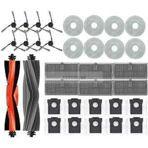 Tlily - For X40 Ultra, Pro, S30 Pro Ultra Accessories Main Side Brush Hepa Filter Mop Cloth Dust Bag Replacement Tlily - For X40 Ultra, Pro, S30 Pro Ultra Accessories Main Side Brush Hepa Filter Mop Cloth Dust Bag Replacement