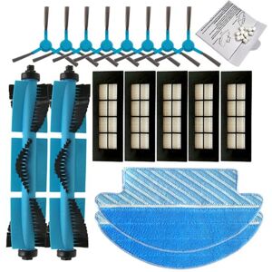 TLILY Replacement for Cecotec Conga 3090 Robot Vacuum Cleaner Spare Parts Roller Main Side Brush Hepa Filter Mop Rag TLILY Replacement for Cecotec Conga 3090 Robot Vacuum Cleaner Spare Parts Roller Main Side Brush Hepa Filter Mop Rag