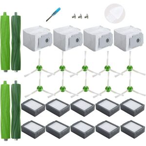 Vacuum Cleaner Accessories Replacement Accessories for iRobot Roomba i3+ i4+ i6+ i7+ i7 Plus i8+, 4 Dust Bags, 10 Filters, 10 Side Brushes, 2 Rubber Vacuum Cleaner Accessories Replacement Accessories for iRobot Roomba i3+ i4+ i6+ i7+ i7 Plus i8+, 4 Dust Bags, 10 Filters, 10 Side Brushes, 2 Rubber