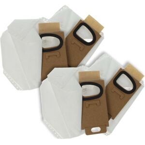 Vhbw Roborock H6 H7 Microfiber Vacuum Bags - White/Brown Vhbw Roborock H6 H7 Microfiber Vacuum Bags - White/Brown