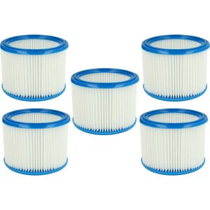 vhbw 5x Cartridge Filter compatible with Husqvarna WDC 220, WDC 325L Vacuum Cleaner - Blue White vhbw 5x Cartridge Filter compatible with Husqvarna WDC 220, WDC 325L Vacuum Cleaner - Blue White