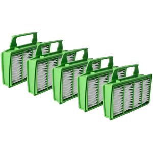 5x Micro Hygiene Filter compatible with Sebo Airbelt k Series, K1 Vacuum Cleaner - Air Filter Green White, Rectangular - Vhbw 5x Micro Hygiene Filter compatible with Sebo Airbelt k Series, K1 Vacuum Cleaner - Air Filter Green White, Rectangular - Vhbw