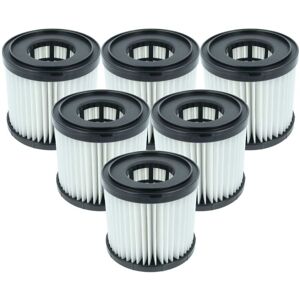 vhbw 6x Cartridge Filter compatible with Ryobi PCL734, P3240, PCL733 Vacuum Cleaner - Black White vhbw 6x Cartridge Filter compatible with Ryobi PCL734, P3240, PCL733 Vacuum Cleaner - Black White
