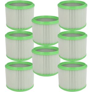 vhbw Makita Vacuum Cleaner Filter - 8 Pleated Cartridges - Green & White - Vacuum Type vhbw Makita Vacuum Cleaner Filter - 8 Pleated Cartridges - Green & White - Vacuum Type