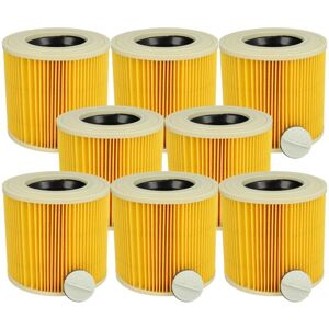 vhbw 8x Cartridge Filter compatible with PowerPlus POW X 323, POWX321 Vacuum Cleaner - Yellow Washable vhbw 8x Cartridge Filter compatible with PowerPlus POW X 323, POWX321 Vacuum Cleaner - Yellow Washable