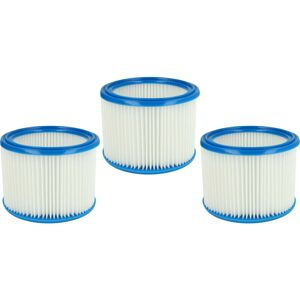 VHBW Set of 3 Pleated Filters for Nilfisk Attix M Vacuum Cleaners - Replacement Cartridge VHBW Set of 3 Pleated Filters for Nilfisk Attix M Vacuum Cleaners - Replacement Cartridge