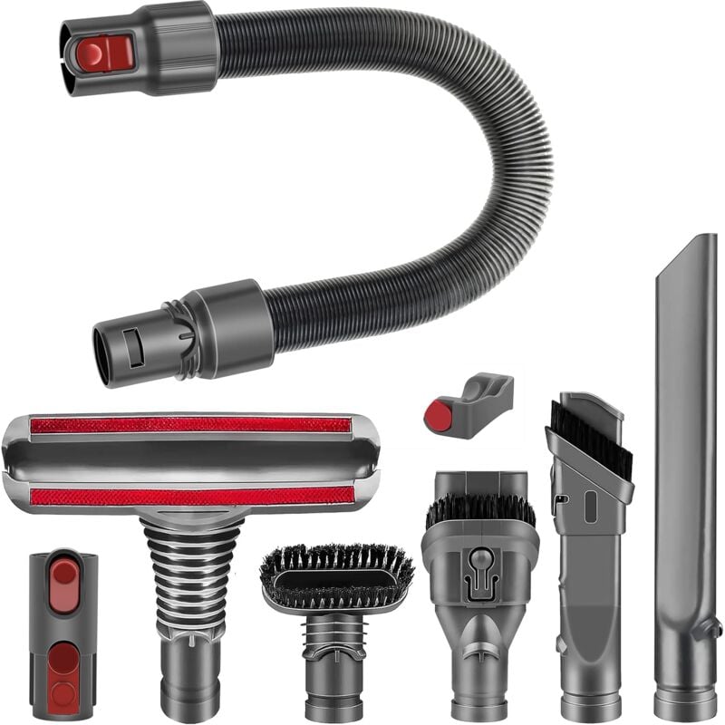 Linghhang - 8Pcs Replacement Brush Nozzles Hose Flexible Accessories Extension Kit Compatible for Dyson V6 V7 V8 V10 V11 V15 DC34 DC35 DC59 DC62