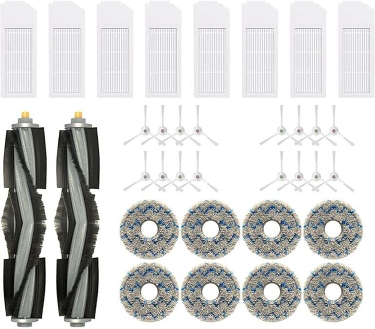 Tlily - For Ecovacs Deebot X1 omni T10 turbo Vacuum Cleaner Robot Filter Side Brush Cleaning Cloth Spare Parts Dust Mop Pad