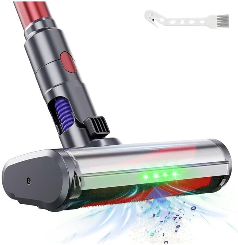 Tlily - Hardwood Floor Attachment for V7 V8 V10 V11 V15 Vacuum Cleaners with led Headlights Bristle Roller Brush Head