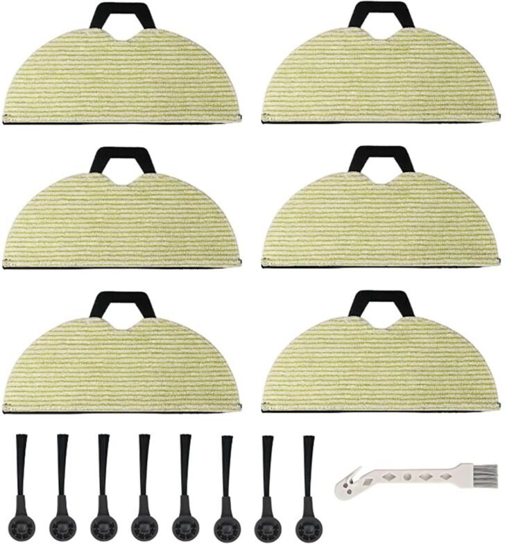 Tlily - Replacement Soft Mop Pads For Shark AV2610WA RV2620WD RV2401WD RV2610WFUS ai Ultra 2- In-1Robot Vacuum Accessories