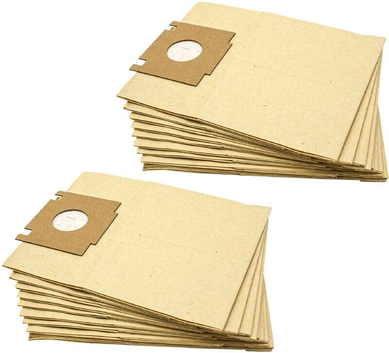 20x Vacuum Cleaner Bag compatible with First Line Eolia fl 1300i Vacuum Cleaner - Paper, 23 cm x 18 cm, Sand-Coloured - Vhbw
