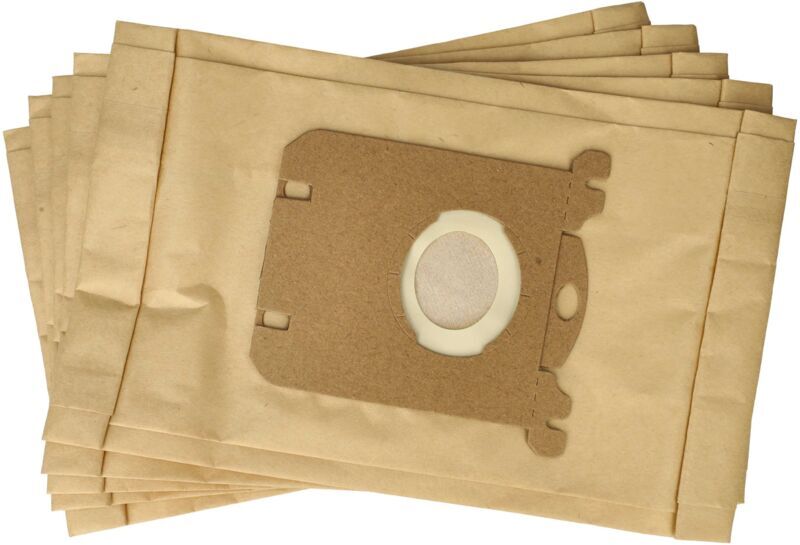 vhbw 5x Vacuum Cleaner Bag compatible with Electrolux Olivia, Hercules Eureka L 4, Maria Vacuum Cleaner - Paper, 25.8 cm x 16.2 cm, Sand-Coloured