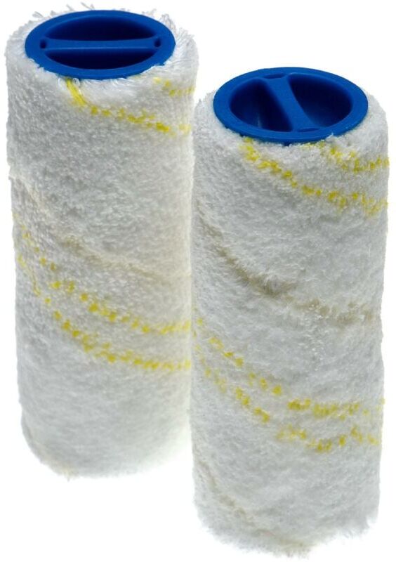 2x Microfibre Brush Roller Set compatible with Kärcher fc 5 Cordless Premium, 5 Premium, 5 Cordless Hard Floor Cleaner - Twin Pack - Vhbw