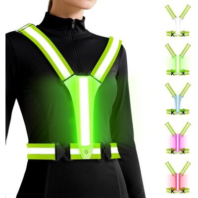 OEM Led Safety Vest, Usb Rechargeable Reflective Cycling Vest, Running Safety Vest For Men And Women, 3 Modes, For Jogging, Hiking And More OEM Led Safety Vest, Usb Rechargeable Reflective Cycling Vest, Running Safety Vest For Men And Women, 3 Modes, For Jogging, Hiking And More