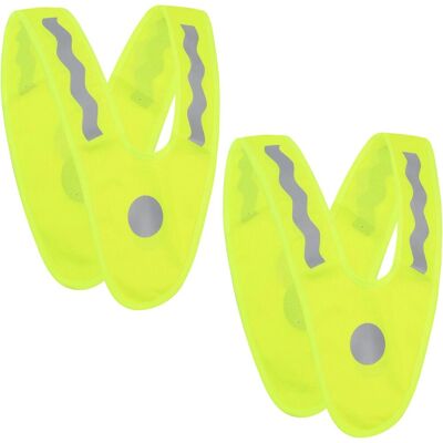 JSSEVN 2-piece Children's Safety Vests, Reflective Safety Vest For Boys And Girls, For Car Riding And Running - V-shape JSSEVN 2-piece Children's Safety Vests, Reflective Safety Vest For Boys And Girls, For Car Riding And Running - V-shape