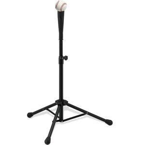 Relaxdays - Batting Tee, Baseball & Softball Stand, Sports Tripod, Trainging, Height-adjustable, h: 72 to 121 cm, Black