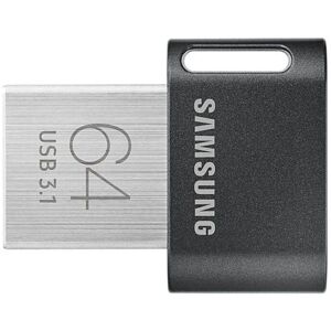 Samsung - muf 64AB 64GB Fit Plus USB3.1 Flash Drive Grey Silver