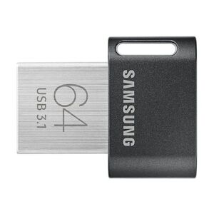 Samsung - muf 64AB 64GB Fit Plus USB3.1 Flash Drive Grey Silver