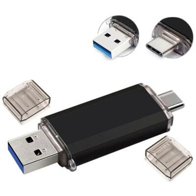 WOIYIC 128gb Usb 3.0 Flash Drive, 64gb Fast Usb 3.0 Flash Drive, Dual Connector Usb Flash Drive, Type-c Memory Stick, For Smartphones, Tablets, Computers, Black WOIYIC 128gb Usb 3.0 Flash Drive, 64gb Fast Usb 3.0 Flash Drive, Dual Connector Usb Flash Drive, Type-c Memory Stick, For Smartphones, Tablets, Computers, Black