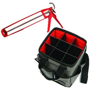 Ck Tools - c.k Tools Silicone Caulk Mastic 3 in 1 Tote Tool Bag and 310-400ml Gun MA2637