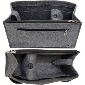 Dunedesign Felt Handbag Organiser 36x12x22 cm xl Shopper Bag Insert Inner Tote Pocket grey - grau